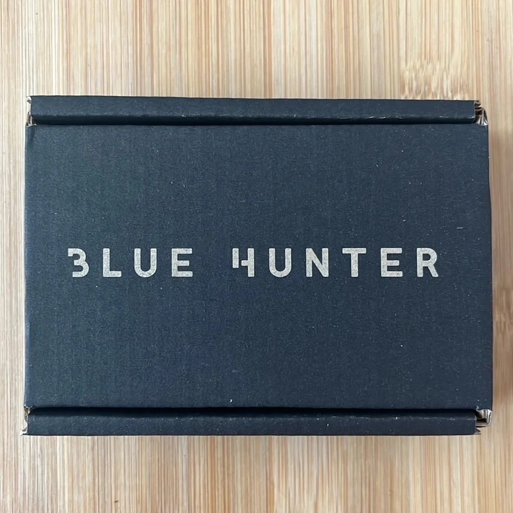 Brand New Blue Hunter Pop Up Slim Metal Card Holder Wallet RFID Case Minimalist